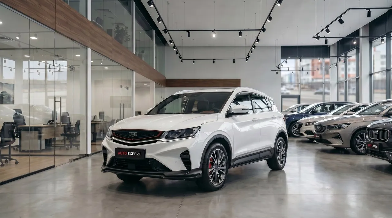 Same car: Bright showroom